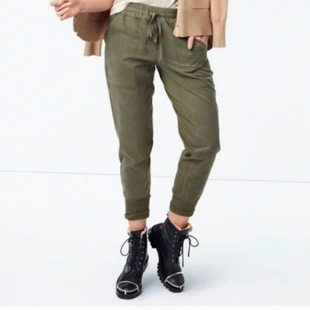 CAbi Olive Green Drawstring Jogger Pants